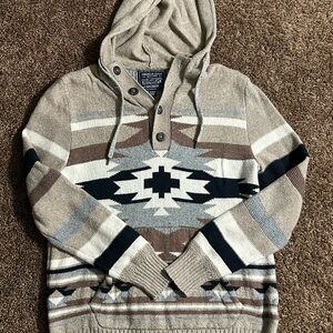 American Eagle Aztec Southwestern Knit Hoodie – Excellent Condition size M